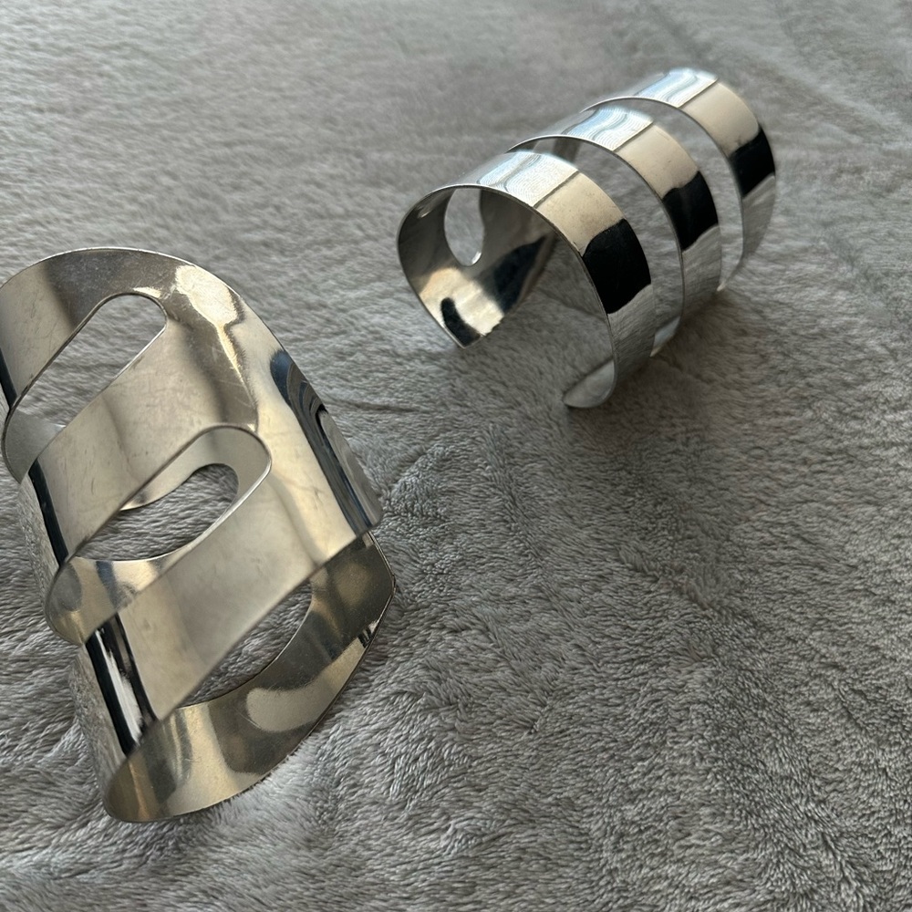 Pair of metal cuffs